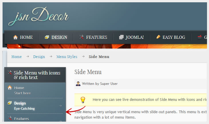 Menu Styles